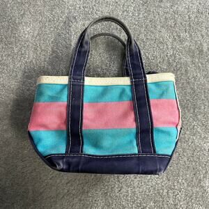 Vintage LL Bean Boat and Tote Mini Bag Tri Color Rare Design Made in USA